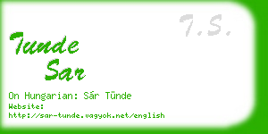 tunde sar business card